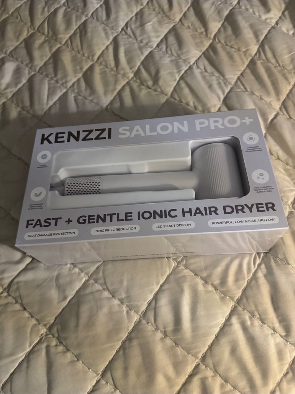 Kenzzi Salon Pro+ White Fast & Gentle Ionic Hair Dryer